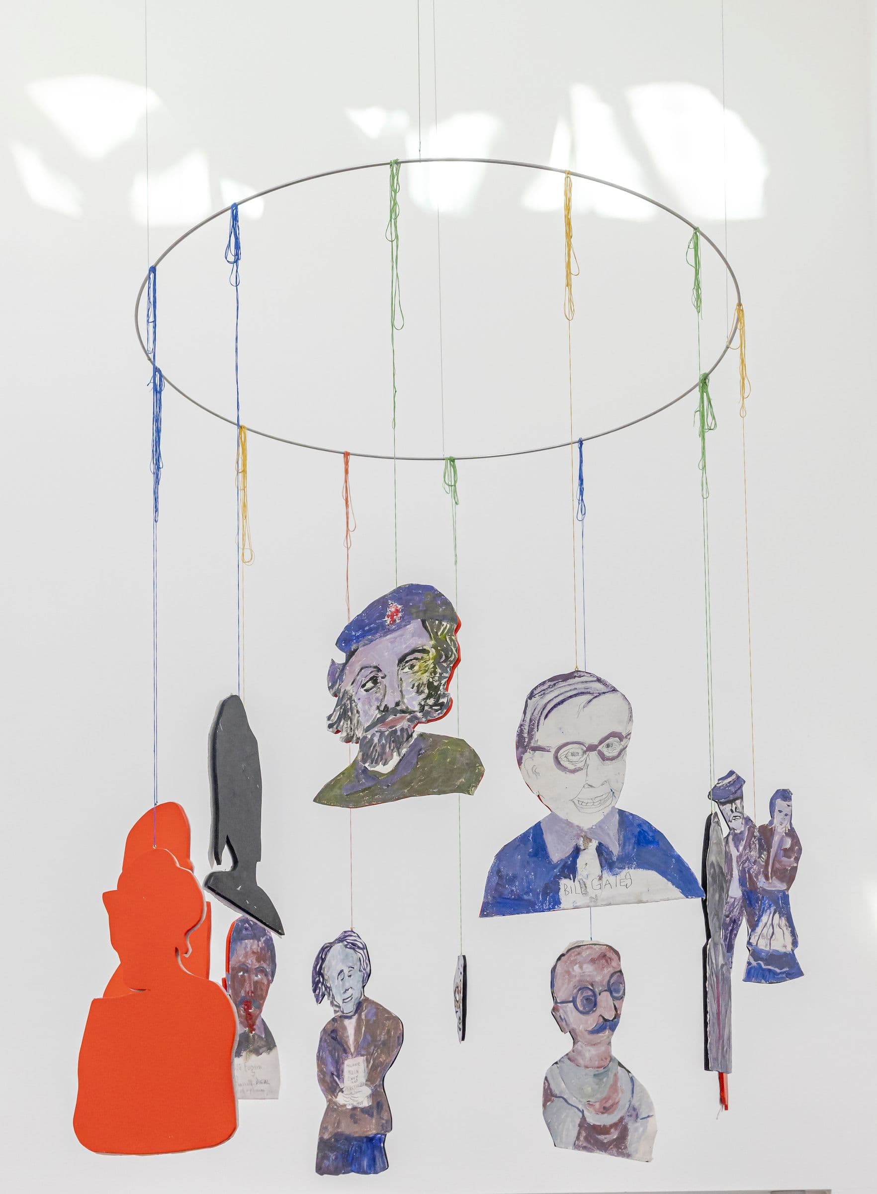 Anna Boghiguian, The Uprising, 2022. Encaustic on Khadi paper, wood, and coloured cotton string. Courtesy the artist. Installation view: Time of Change, The Power Plant Contemporary Art Gallery, Toronto, 2023. Photo: Toni Hafkenscheid.