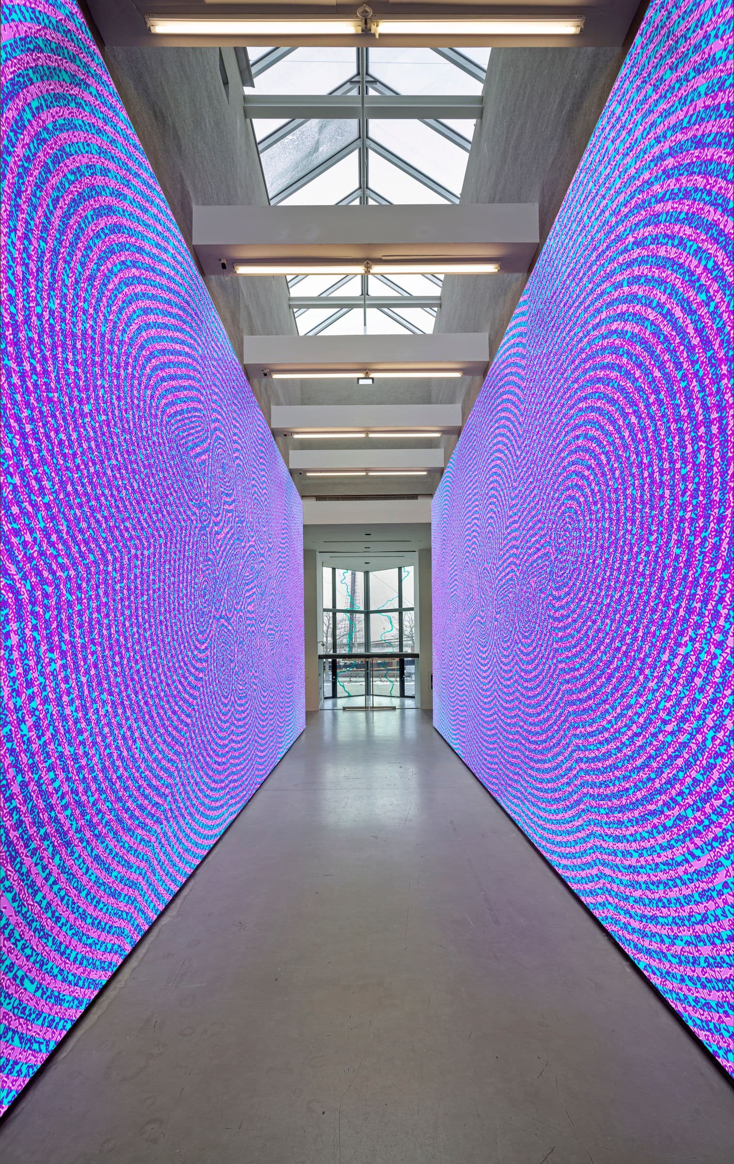 Works by Joi T. Arcand and Simon Fuh, in parallel, 2023. Installation view: The Power Plant, Toronto, 2023.  Photo: Toni Hafkenscheid.