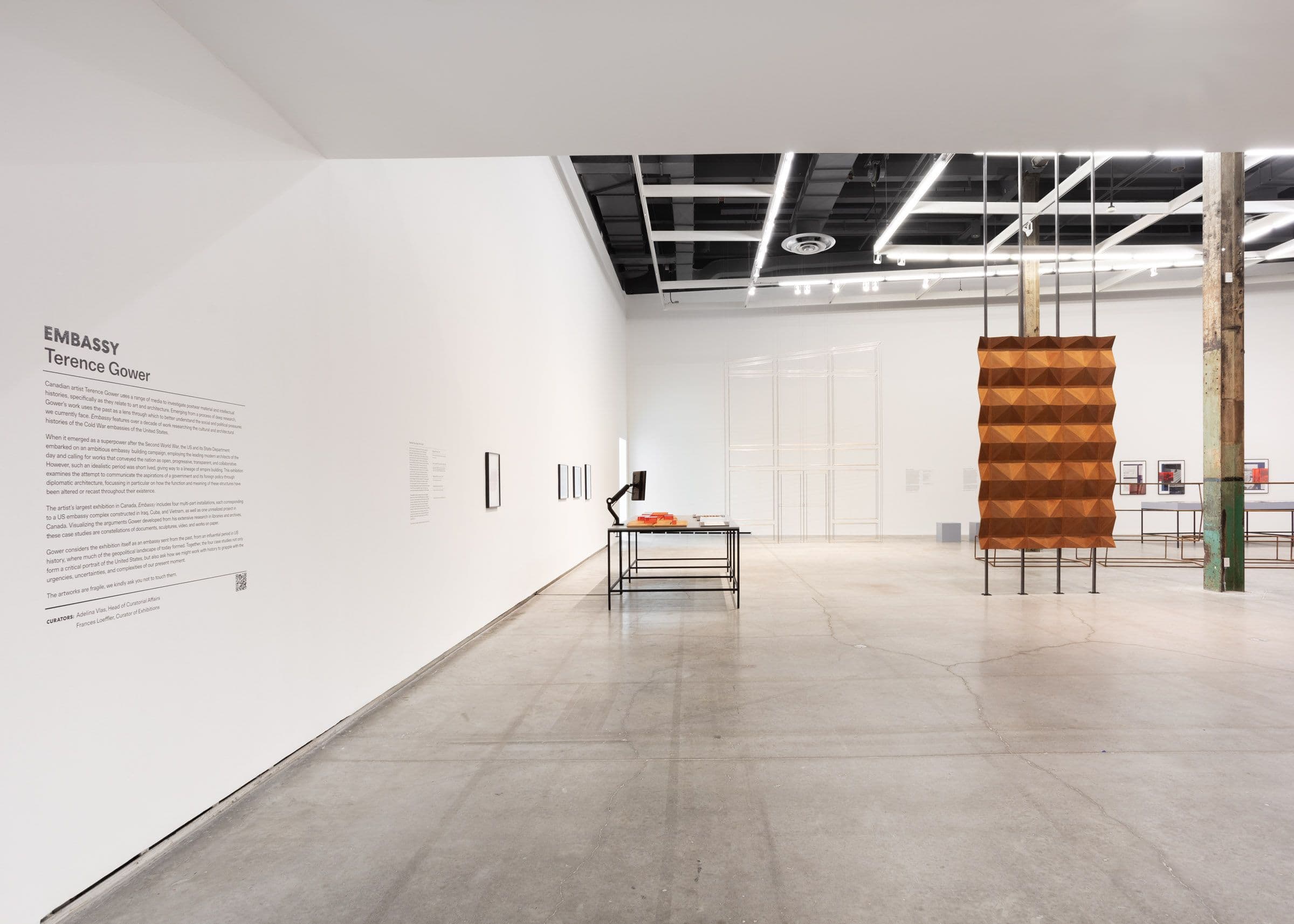 Terence Gower, Embassy, 2024. Installation view: The Power Plant Contemporary Art Gallery, Toronto, 2024. Photo: LF Documentation.