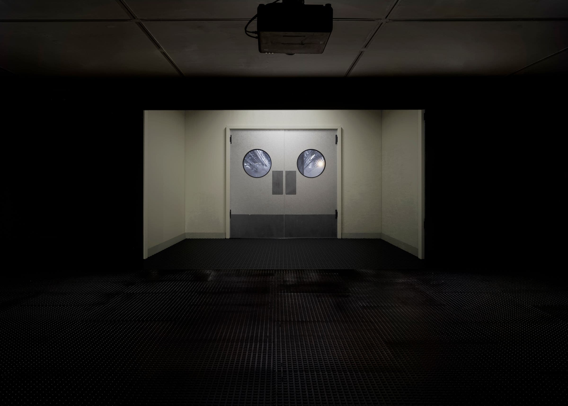 Aria Dean, Abattoir, U.S.A.!, 2023. Installation view: Abattoir, U.S.A.!, The Power Plant Contemporary Art Gallery, Toronto, 2023. Photo: Toni Hafkenscheid.