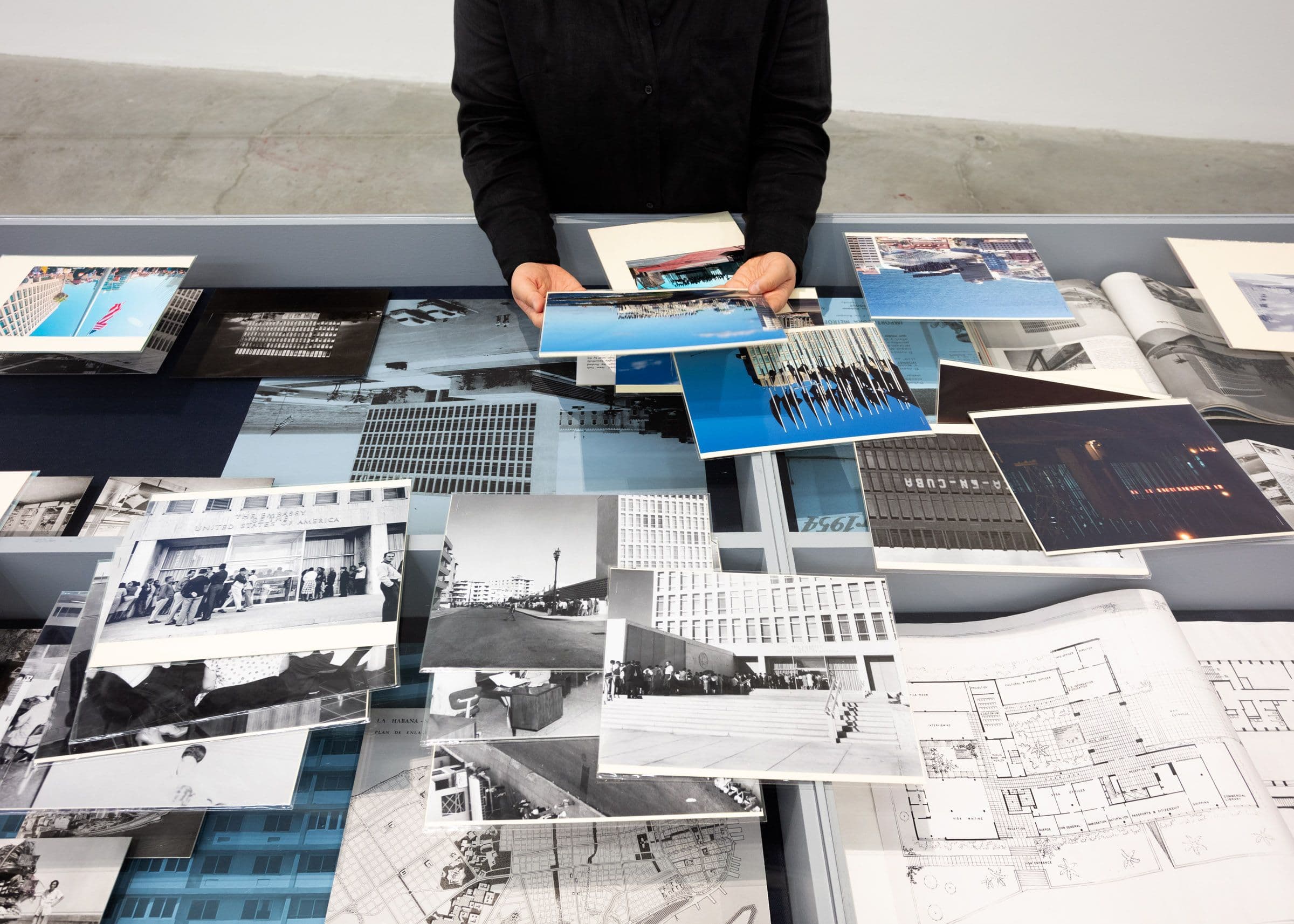Terence Gower, detail of Political Services Documentation Table, 2018–2024. Courtesy the artist and LABOR, Mexico City. Photo: LF Documentation.
