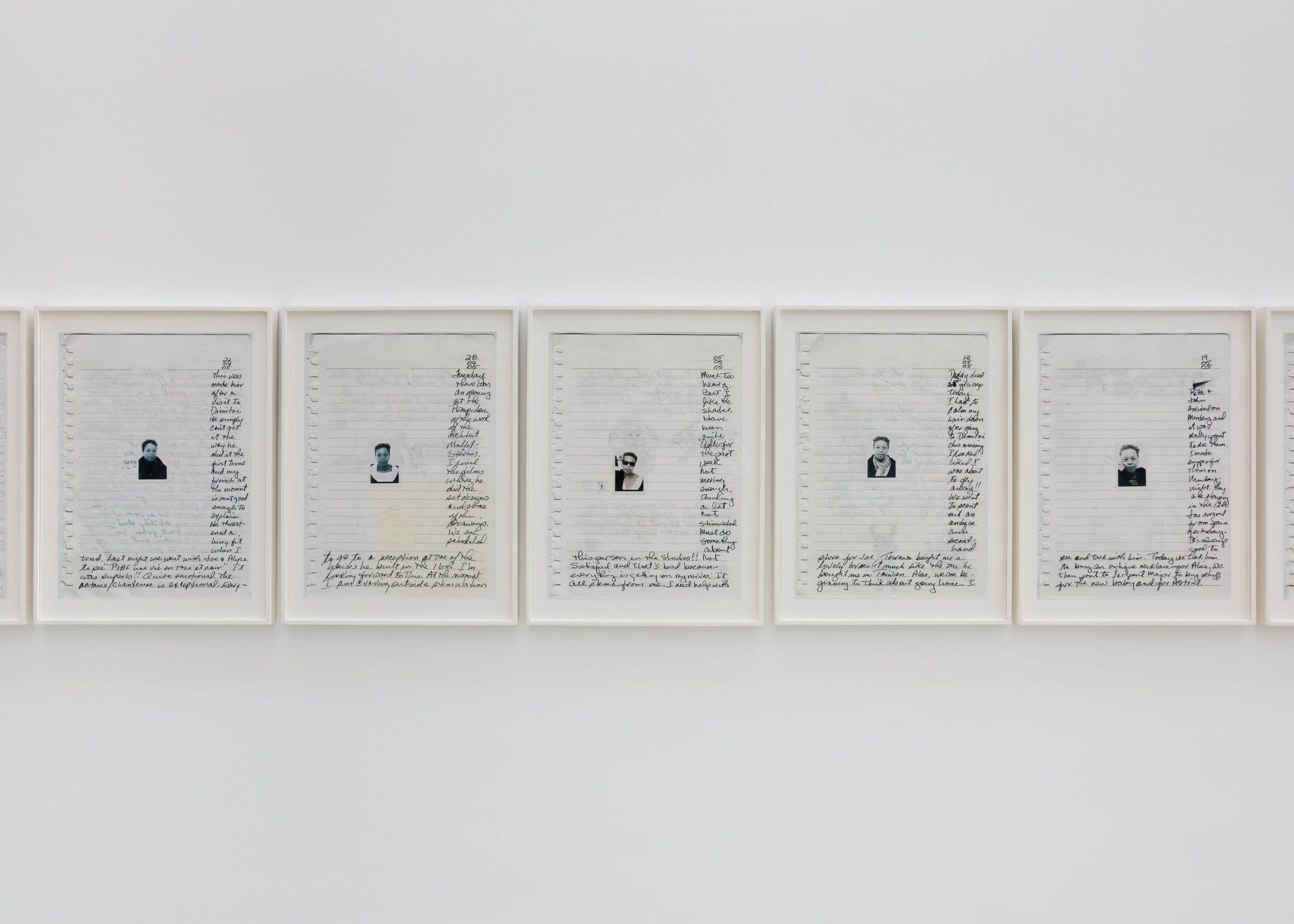 June Clark, 44 Thursdays in Paris, 2004. Machine photographs, archival paper. Courtesy the artist and Daniel Faria Gallery. Installation view: Witness, The Power Plant Contemporary Art Gallery, Toronto, 2024. Photo: LF Documentation.