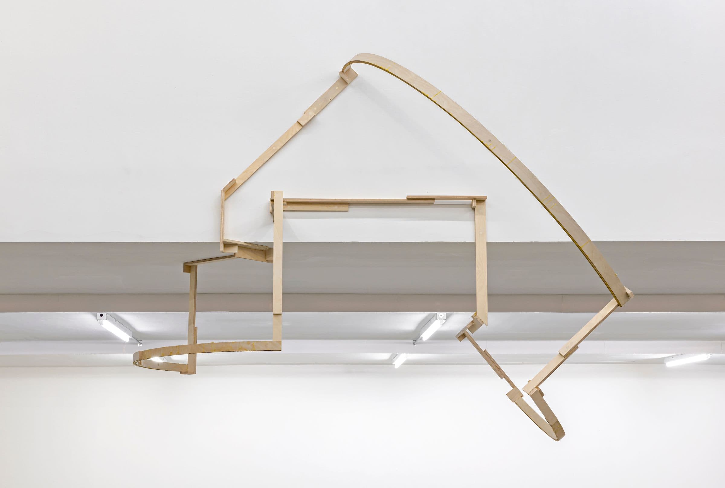 Jen Aikten, Outline 2, 2023. Plywood and glue. Commissioned by The Power Plant, 2023. Courtesy the artist, Nicholas Metivier Gallery, Toronto, and TrépanierBaer, Calgary. Photo: Toni Hafkenscheid.