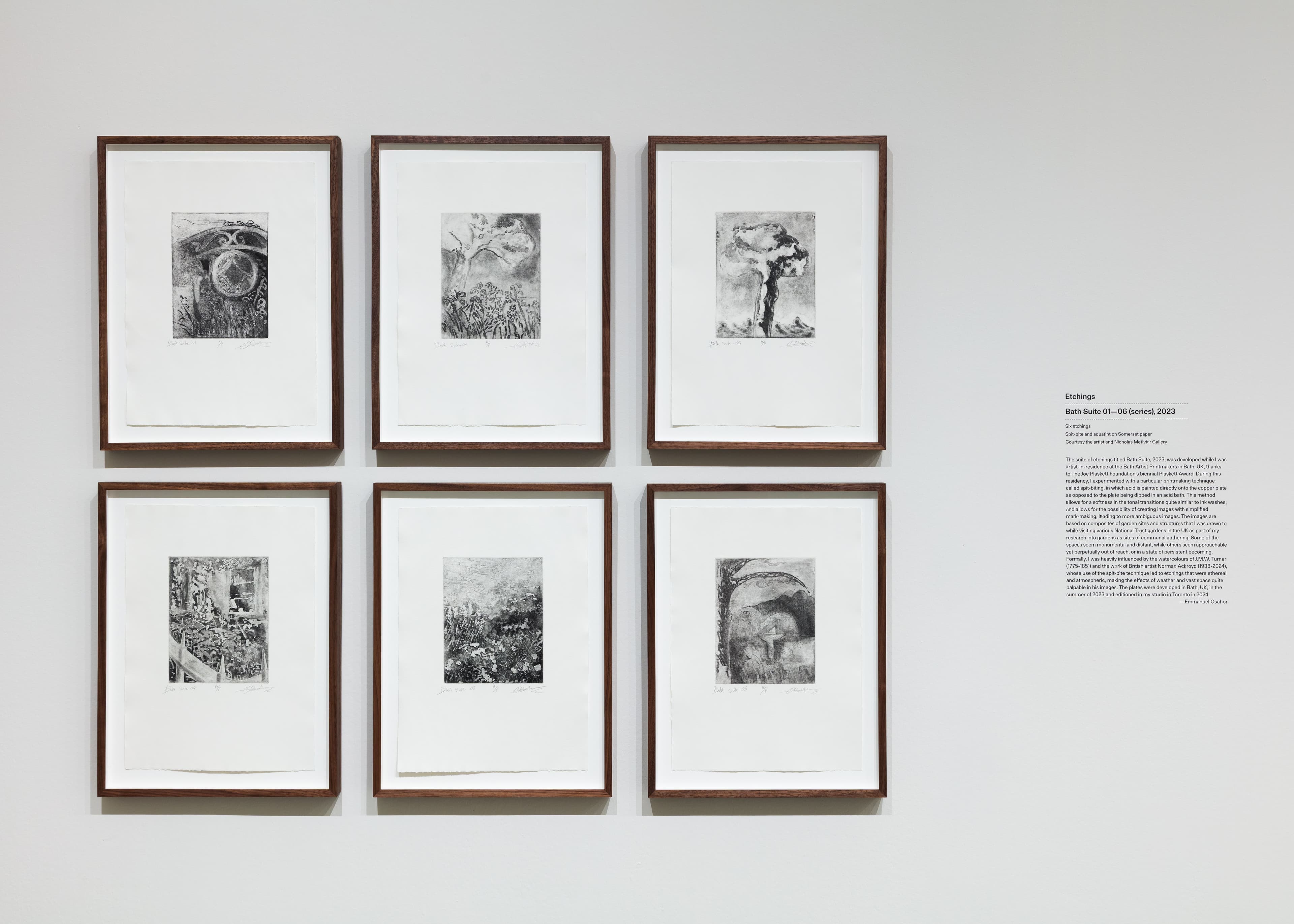 Emmanuel Osahor, Bath Suite 01—06 (series), 2023.