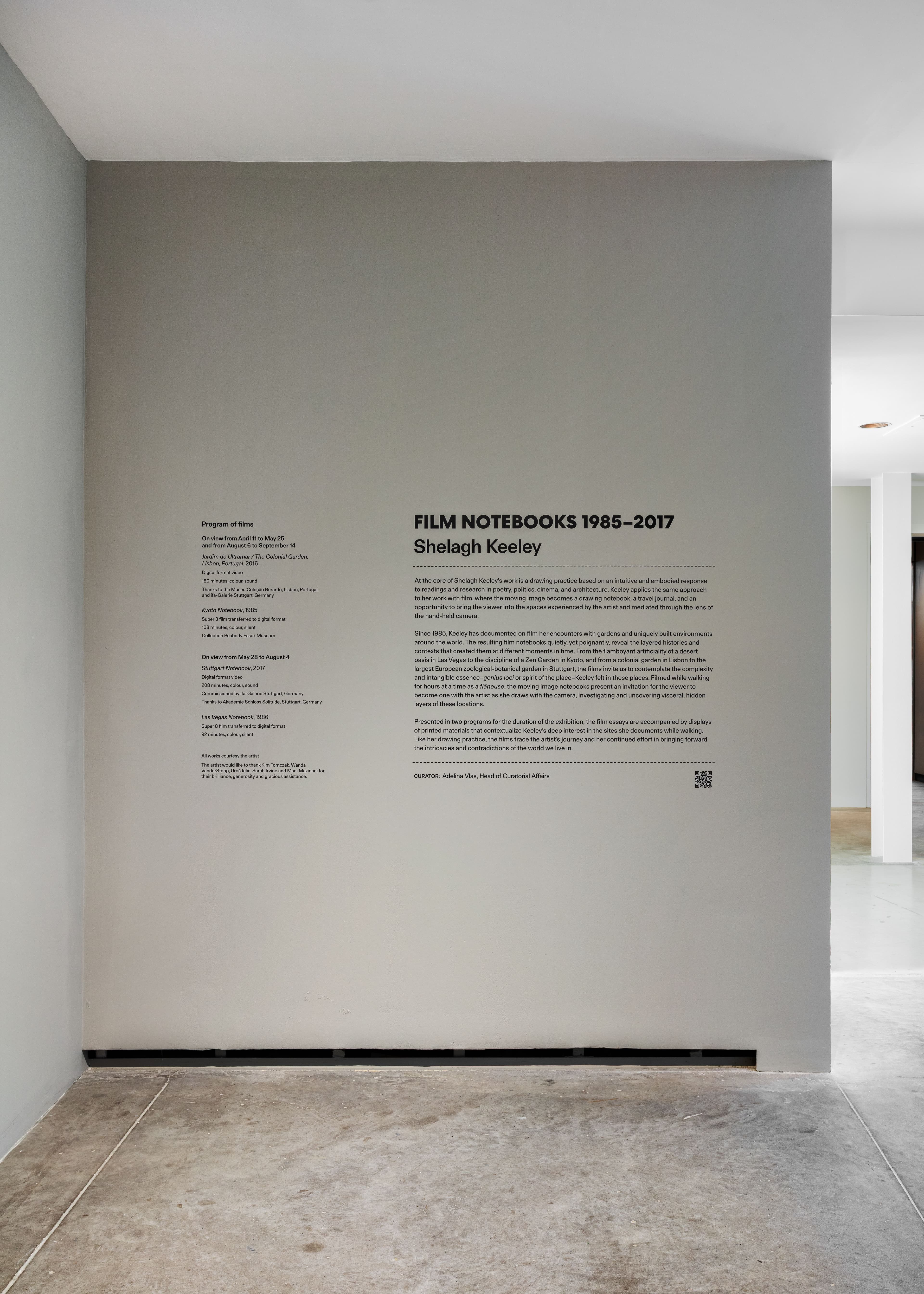 Shelagh Keeley, Film Notebooks 1985-2017, 2025. Installation view: The Power Plant, Toronto, 2025. Photo: LF Documentation.
