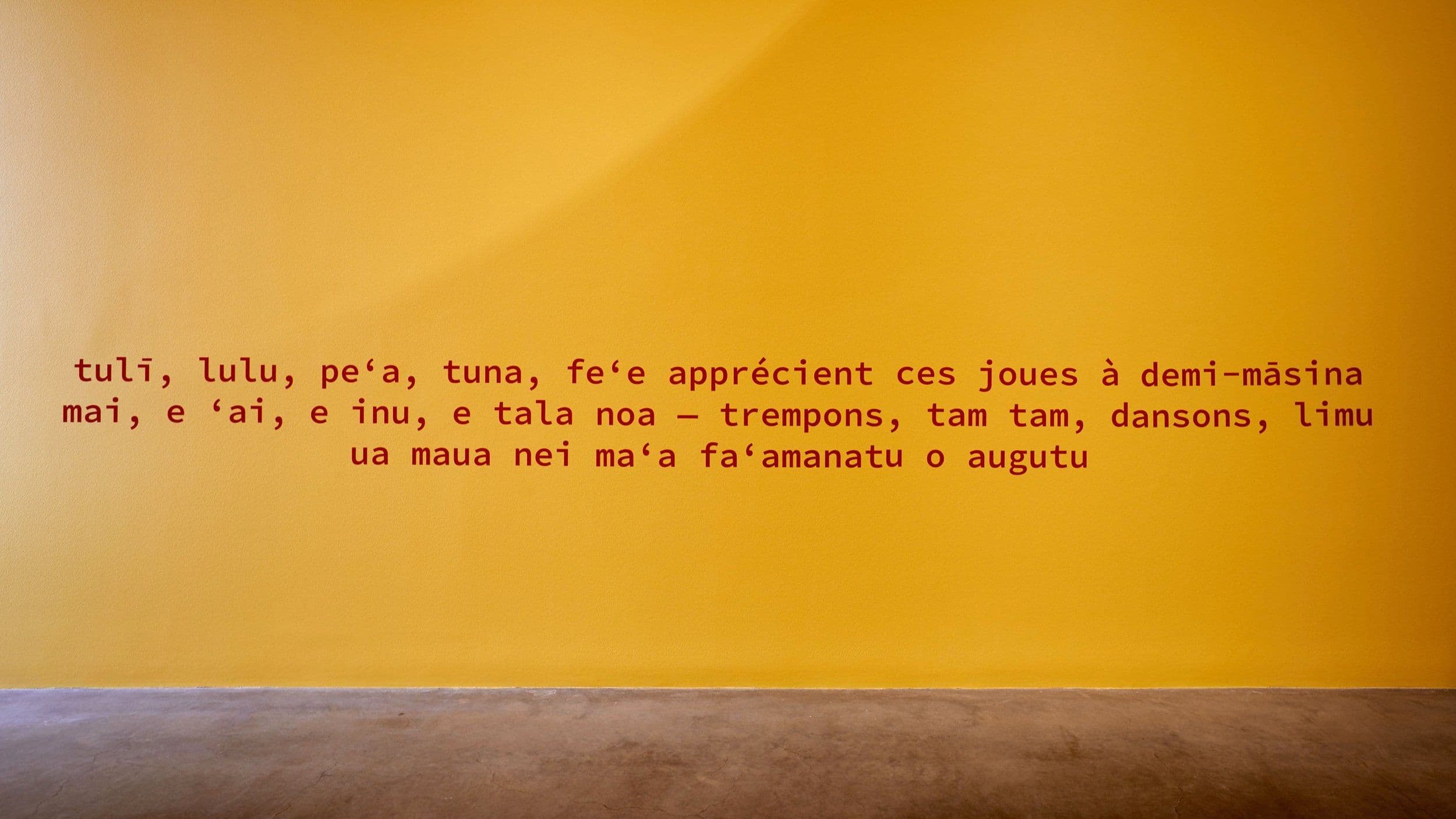 Installation view of afiafi, Léuli Eshrāgh, 2023, from the exhibition The National 4: Australian Art Now curated by Jane Devery at the Museum of Contemporary Art, Sydney. Photo: Jenni Carter