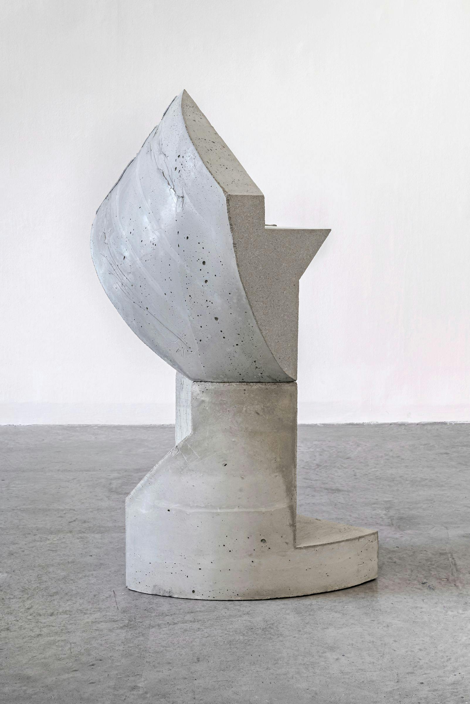 Jen Aitken, Ellocape, 2019. Concrete and foam. Private collection. Installation view: The Same Thing Looks Different, The Power Plant, Toronto, 2023. Photo: Toni Hafkenscheid.