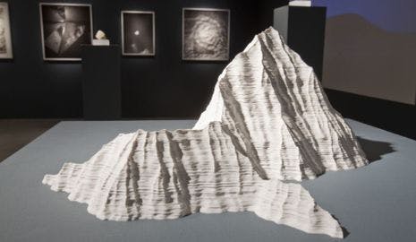 Jennifer Rose Sciarrino, Proposal for a Mountain 1, 2011. Paper and archival glue, 42 × 24 × 16 cm. Courtesy the artist. Photo: Steve Payne.