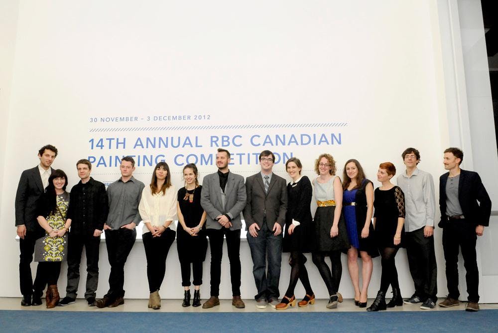 The finalists and winners of the 2012 RBC Canadian Painting Competition at the Power Plant. Photo: Marc Rochette